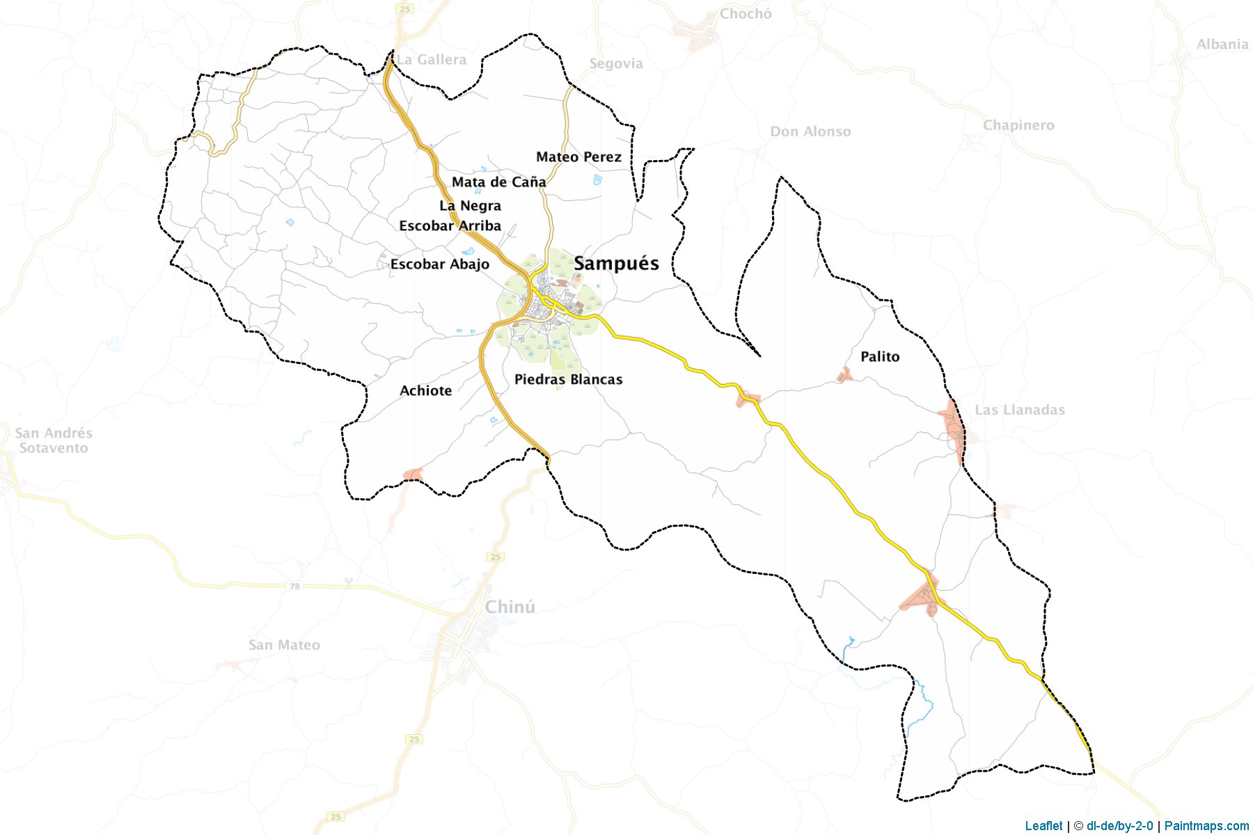 Muestras de recorte de mapas Sampués (Sucre)-1