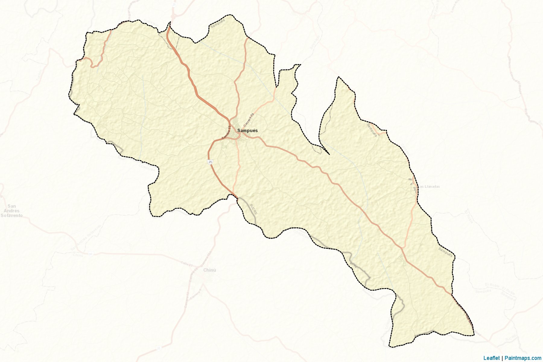 Muestras de recorte de mapas Sampués (Sucre)-2