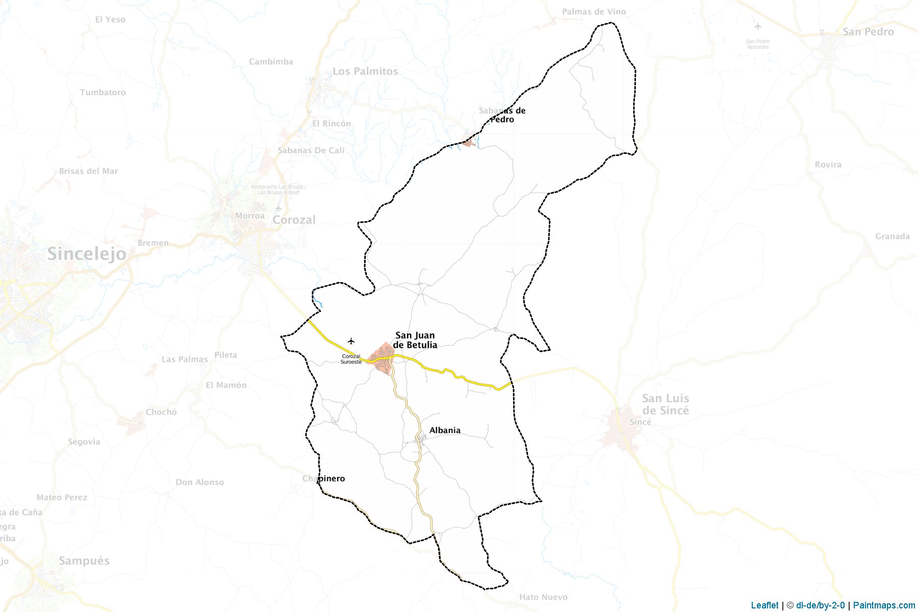 San Juan De Betulia (Sucre) Map Cropping Samples-1