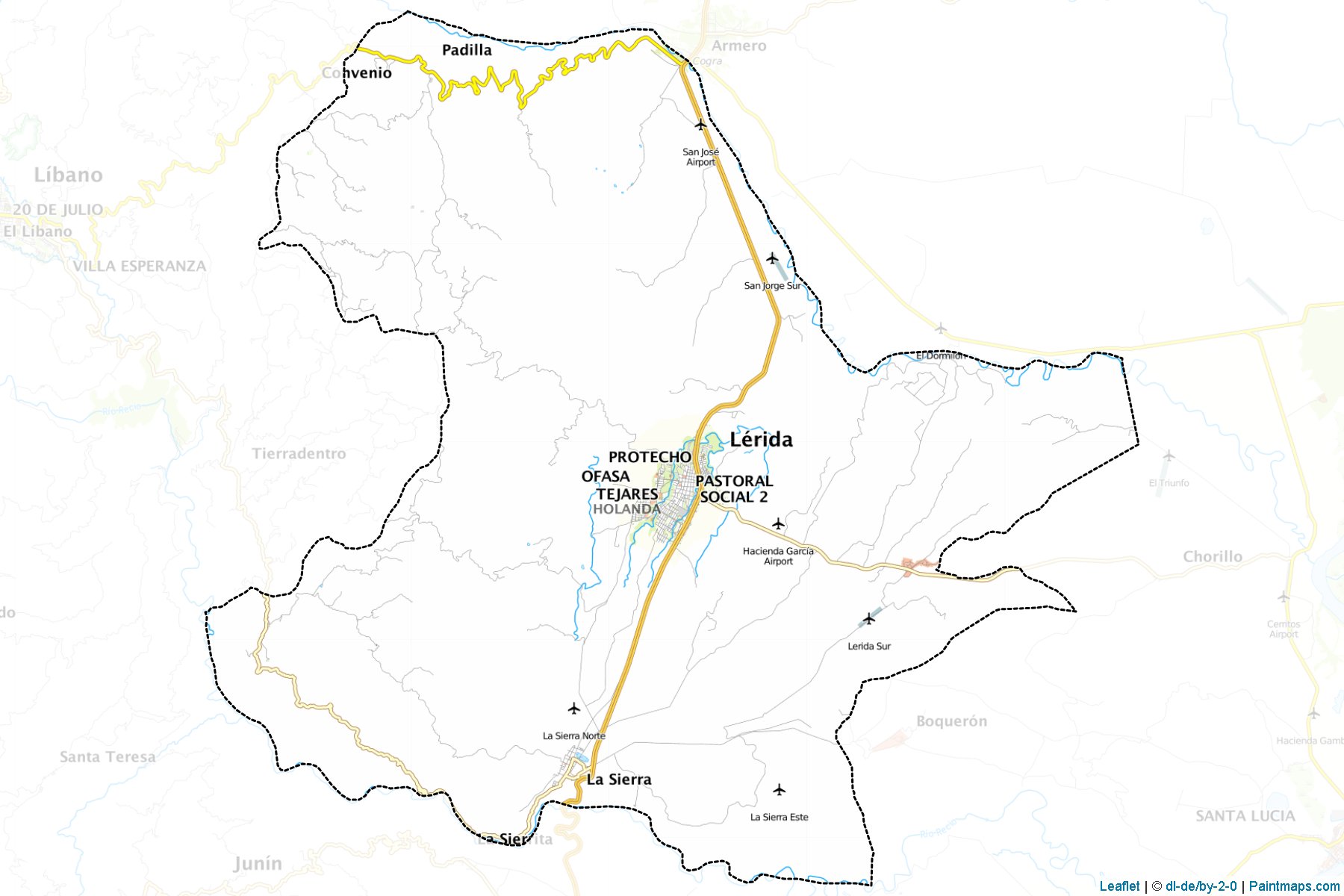 Lérida (Tolima) Haritası Örnekleri-1