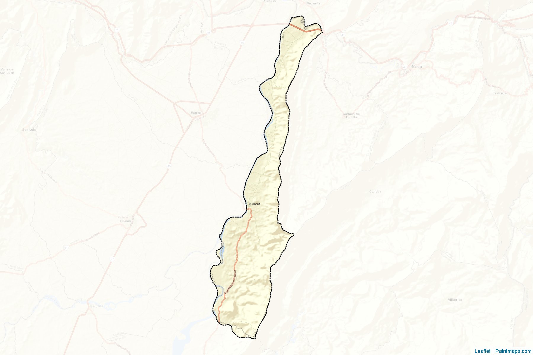 Muestras de recorte de mapas Suárez (Tolima)-2