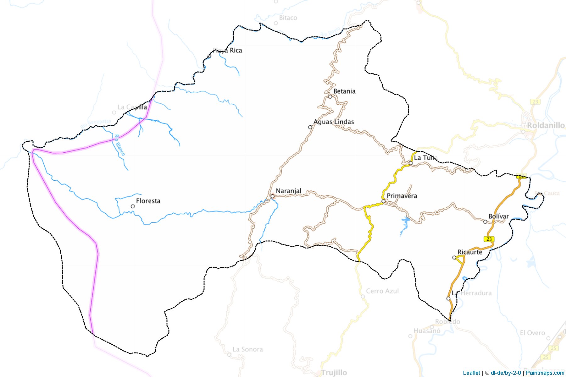 Muestras de recorte de mapas Bolívar (Valle del Cauca)-1