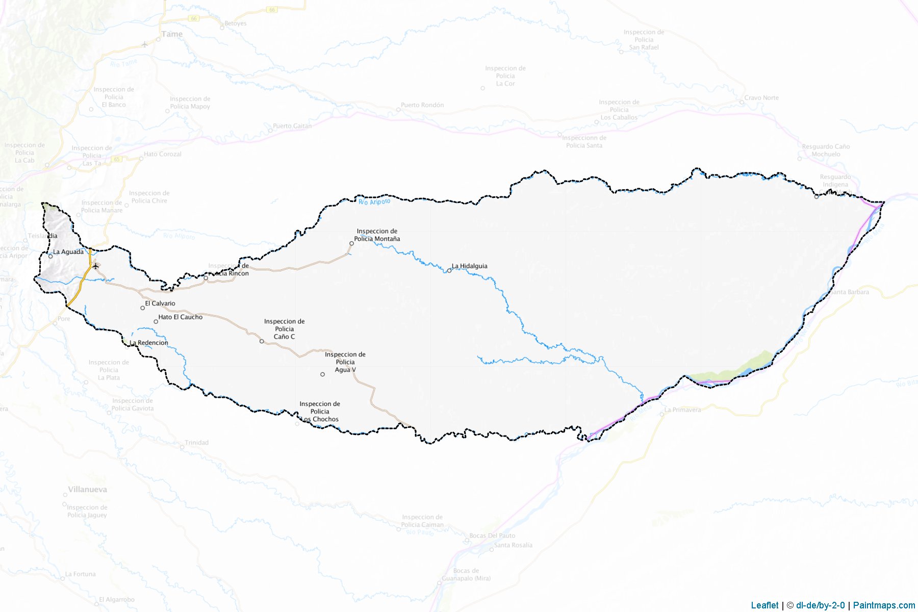 Muestras de recorte de mapas Paz De Ariporo (Casanare)-1