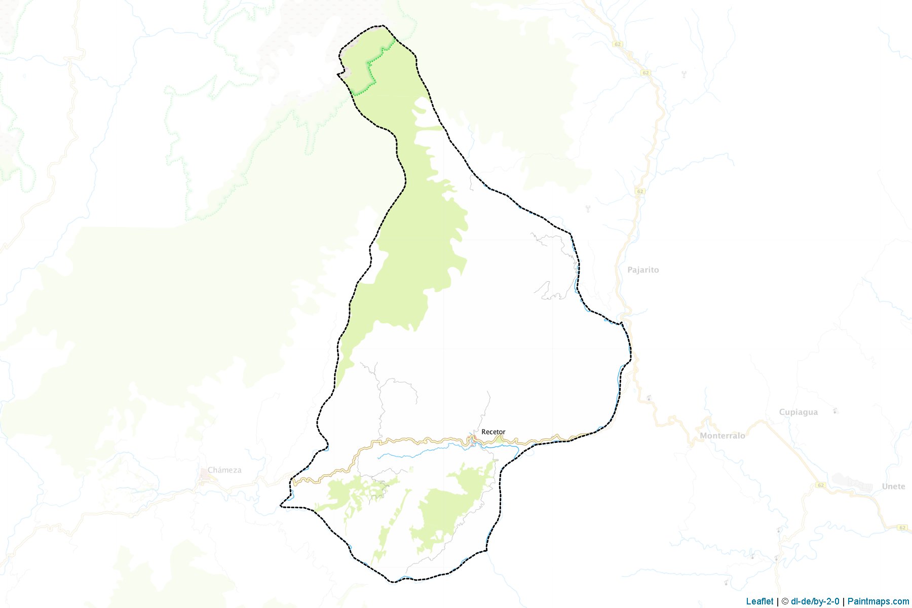 Muestras de recorte de mapas Recetor (Casanare)-1