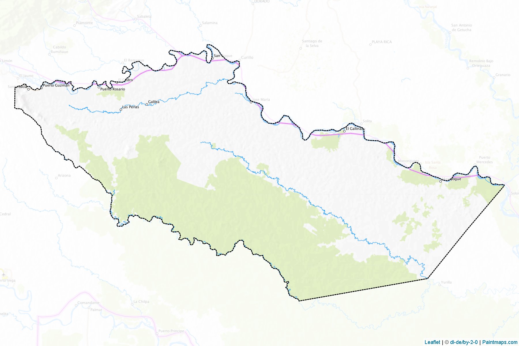 Muestras de recorte de mapas Puerto Guzmán (Putumayo)-1