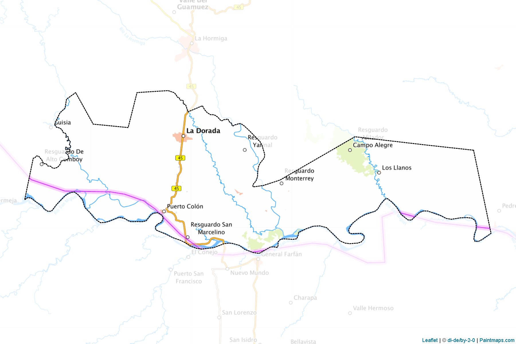 San Miguel (Putumayo) Map Cropping Samples-1