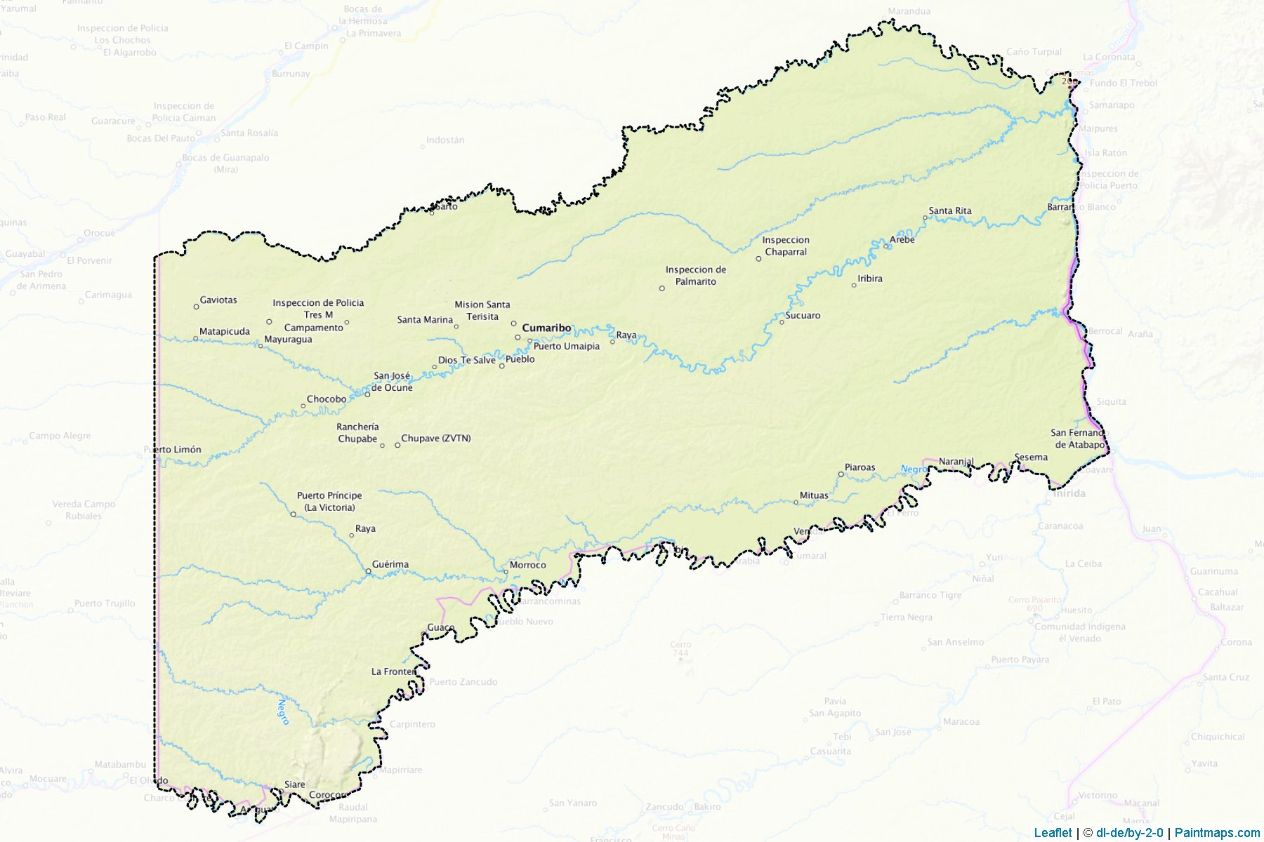 Muestras de recorte de mapas Cumaribo (Vichada)-1