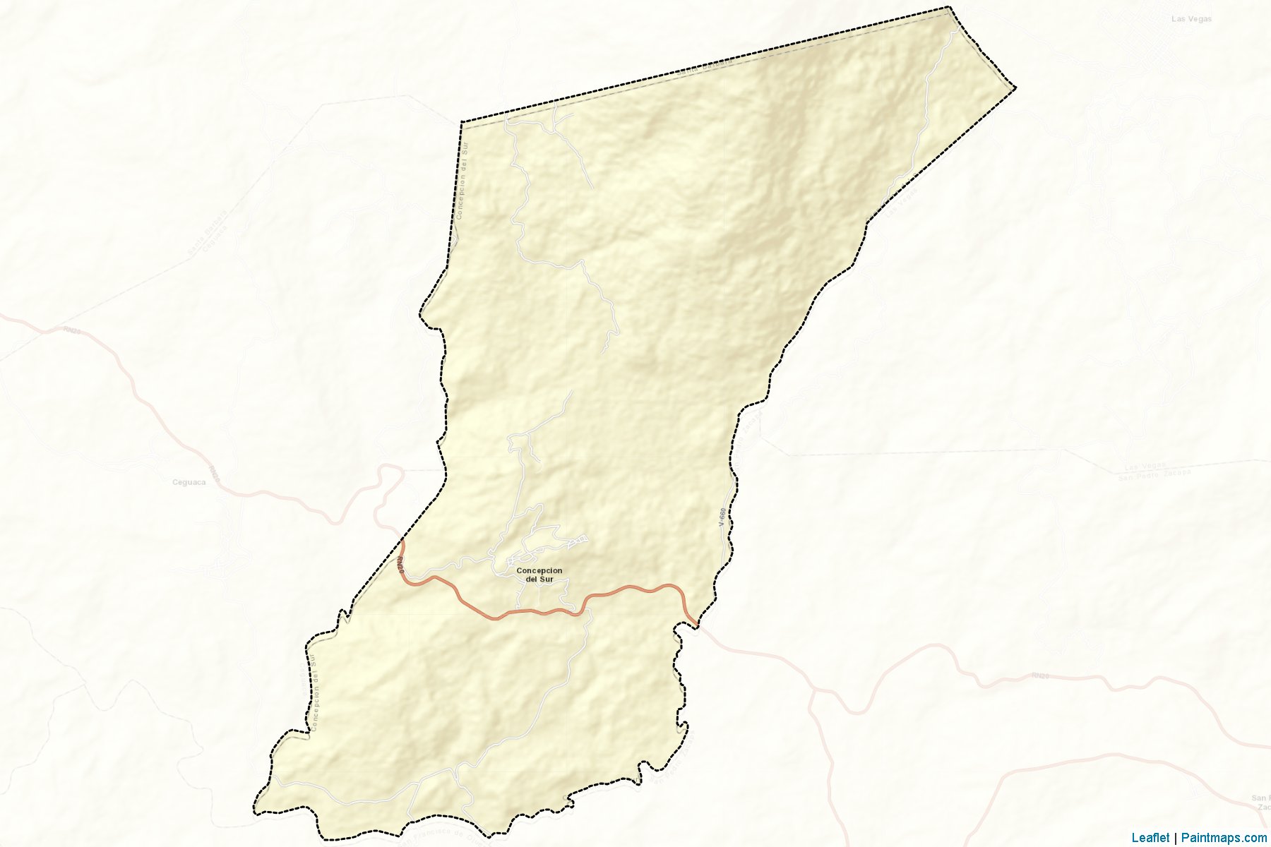 Muestras de recorte de mapas Concepcion del Sur (Santa Bárbara)-2