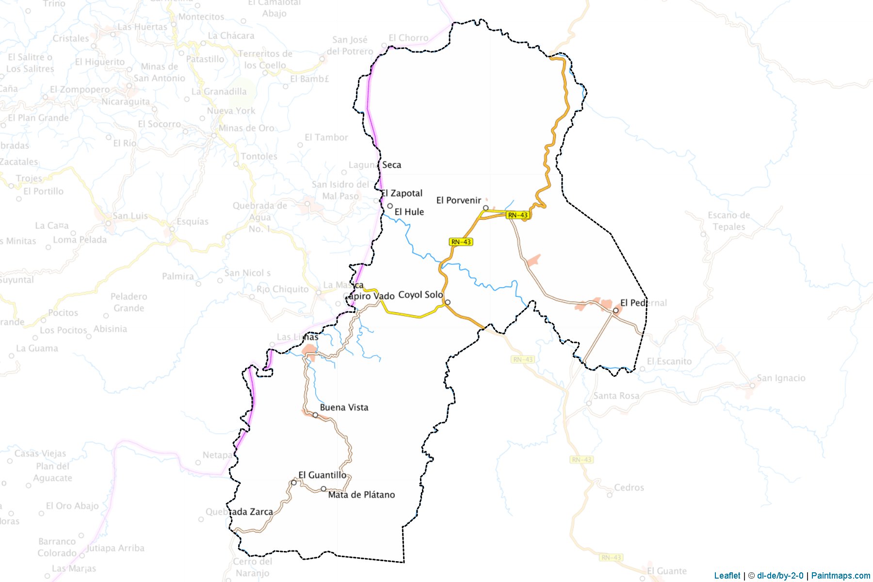 Muestras de recorte de mapas El Porvenir (Francisco Morazán)-1