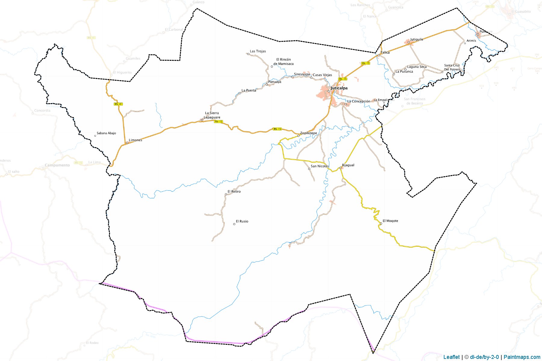 Muestras de recorte de mapas Jutiquile (Olancho)-1