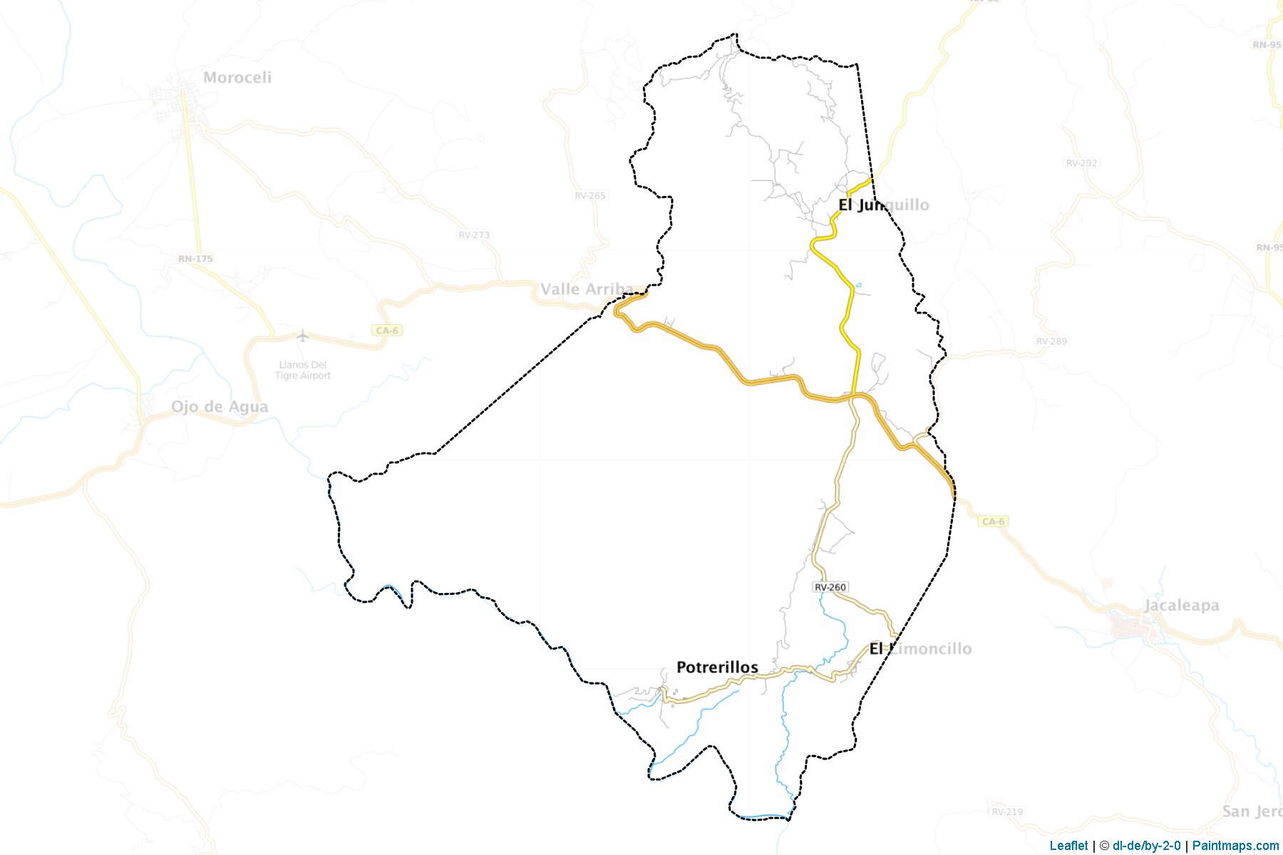 Muestras de recorte de mapas Potrerillos (El Paraíso)-1