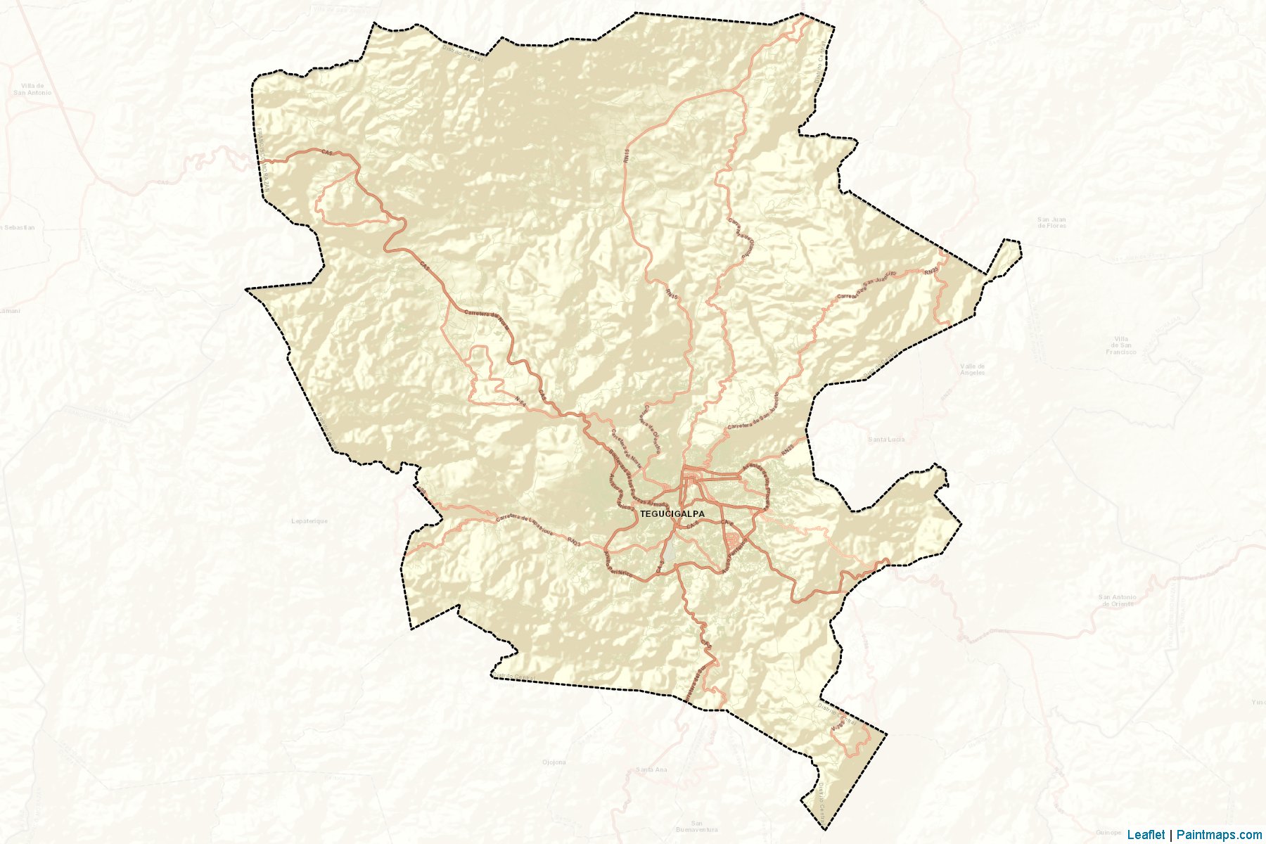 Muestras de recorte de mapas Tegucigalpa (Francisco Morazán)-2