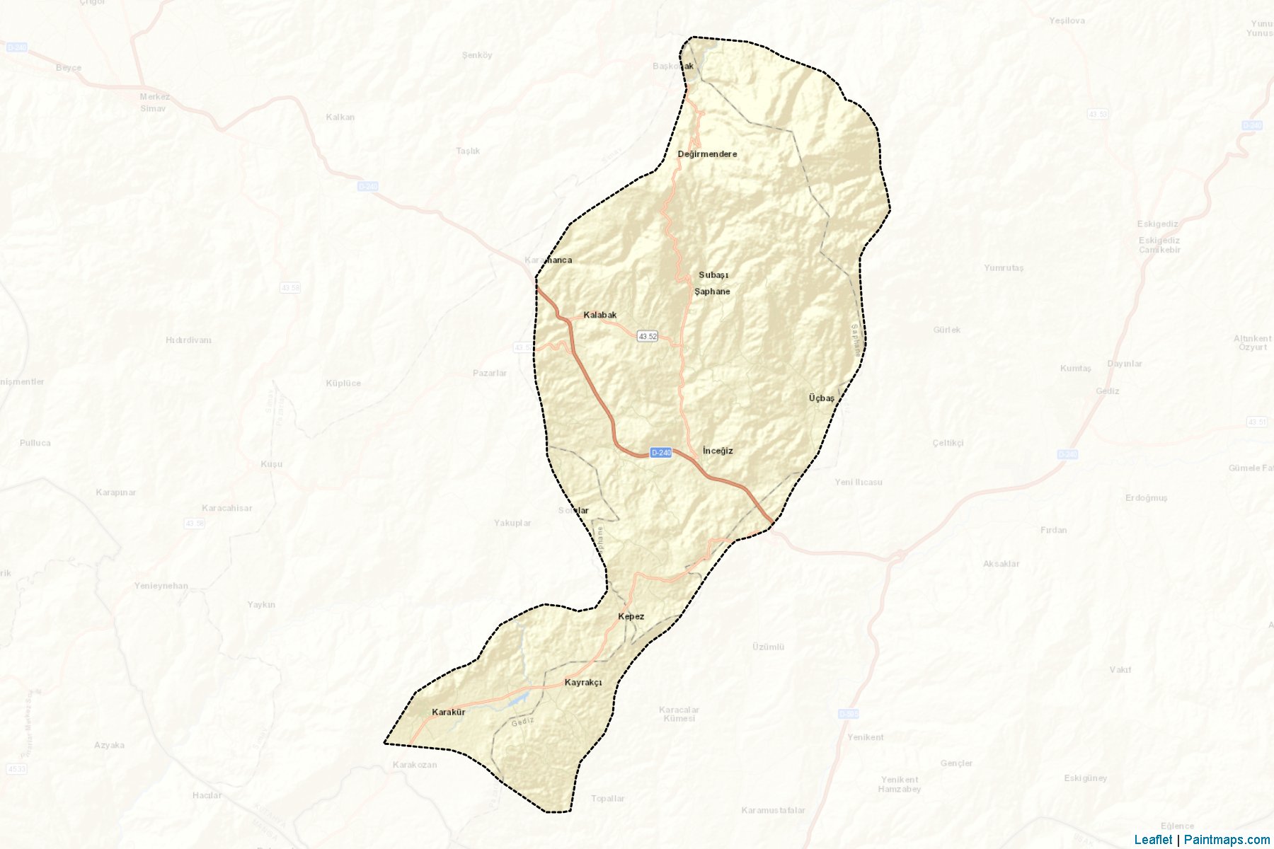 Muestras de recorte de mapas Şaphane (Kutahya)-2