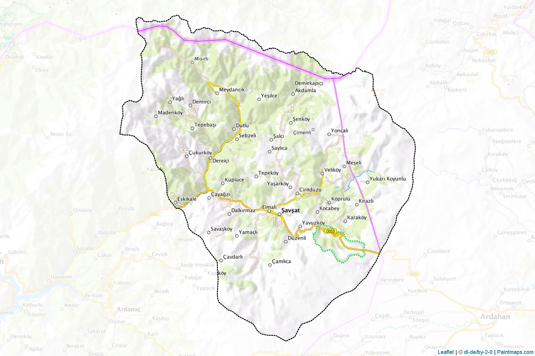 Savsat (Artvin) Map Cropping Samples-1