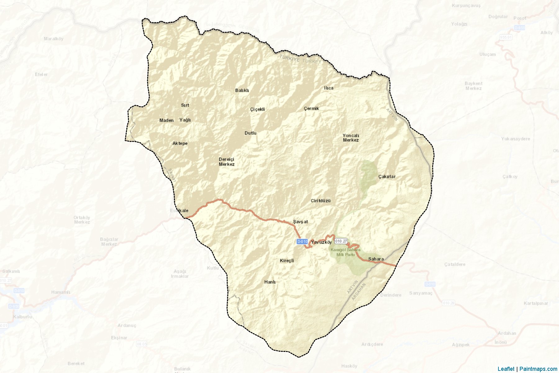 Savsat (Artvin) Map Cropping Samples-2