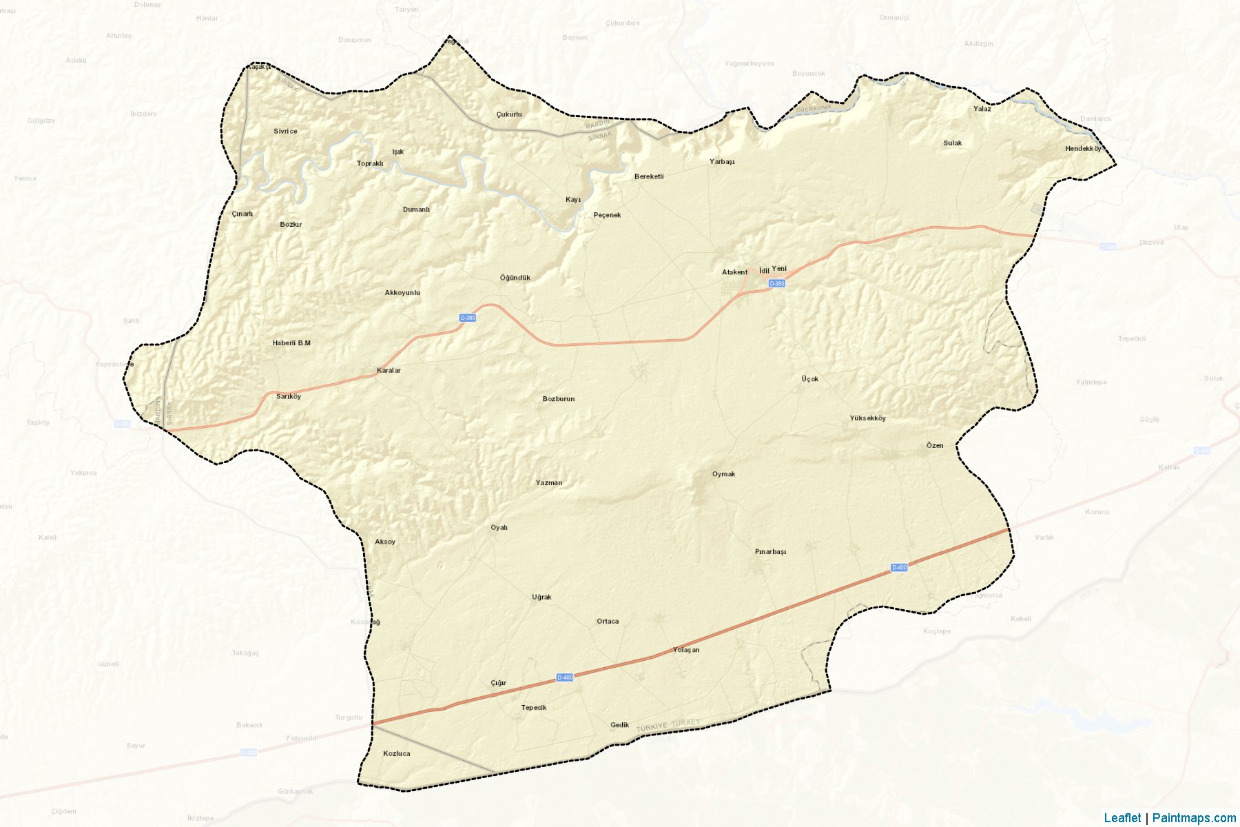 İdil (Şırnak) Haritası Örnekleri-2