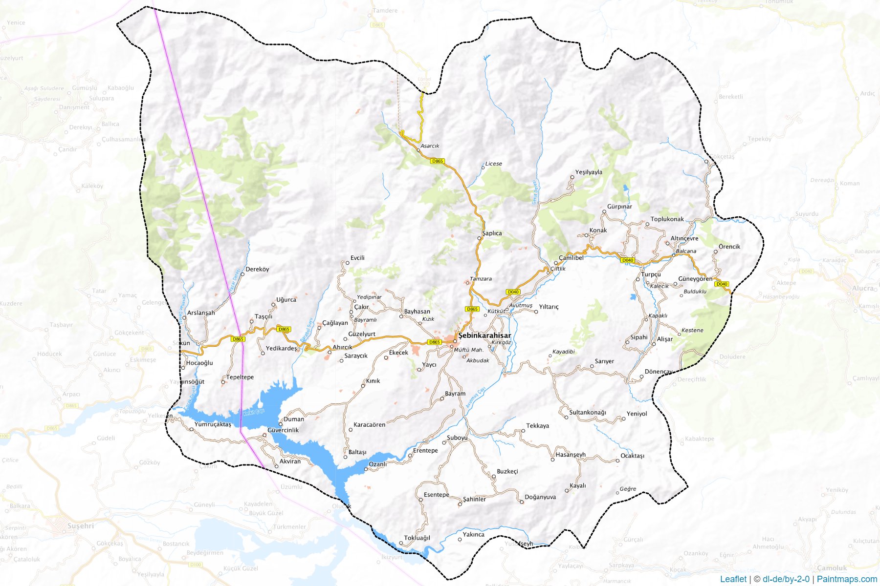 Şebinkarahisar (Giresun) Haritası Örnekleri-1