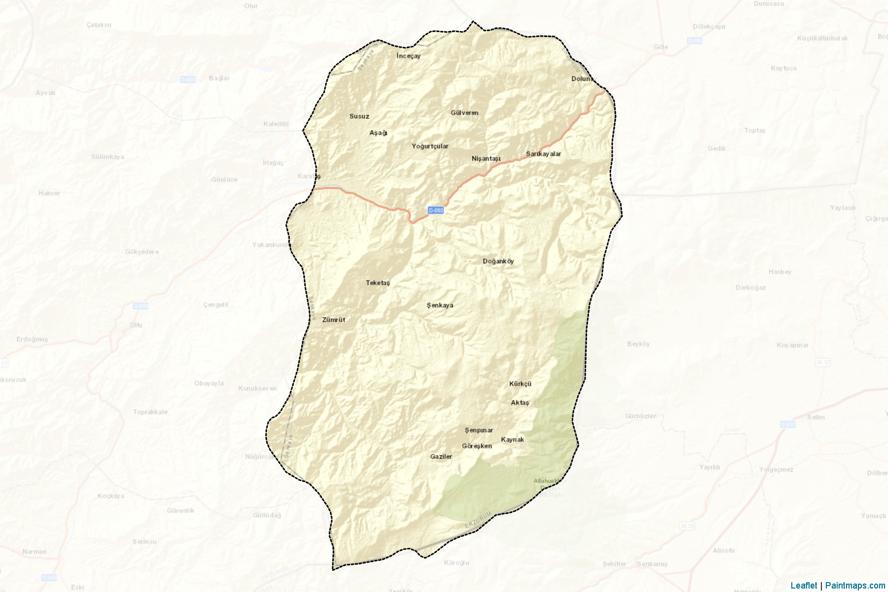 Muestras de recorte de mapas Şenkaya (Erzurum)-2