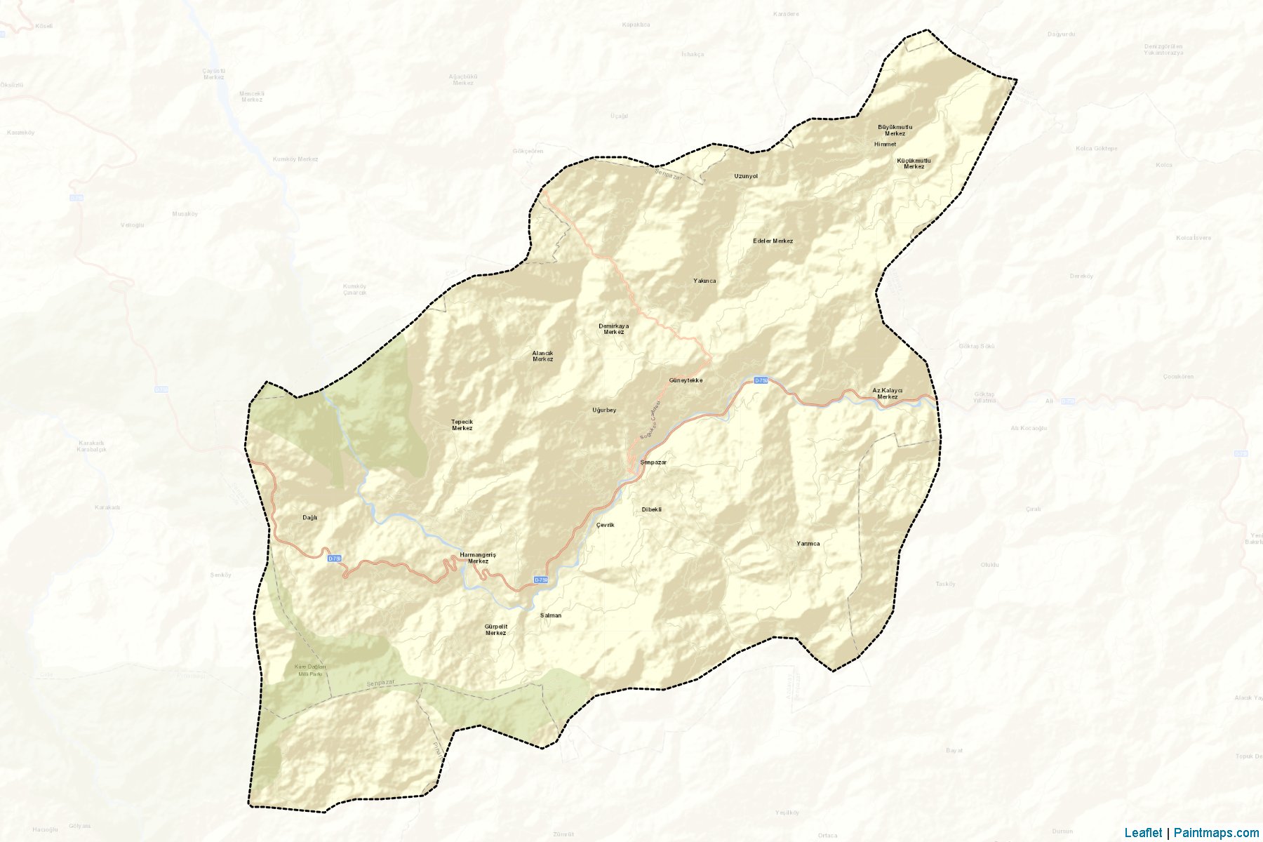 Muestras de recorte de mapas Şenpazar (Kastamonu)-2