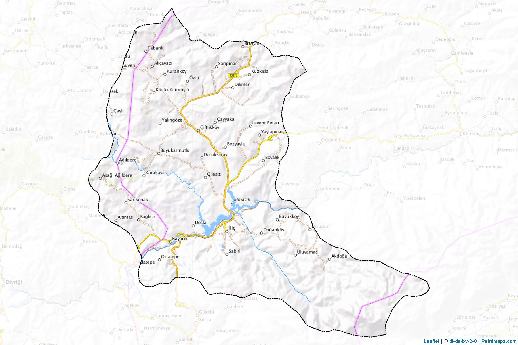 Muestras de recorte de mapas İliç (Erzincan)-1