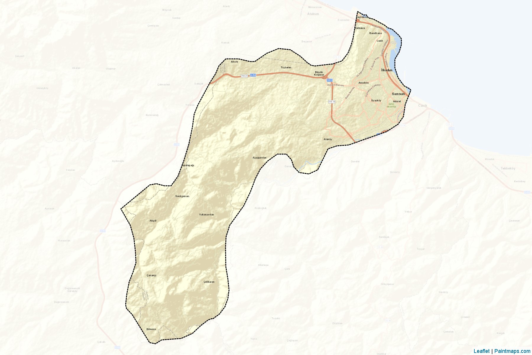 Muestras de recorte de mapas İlkadım (Samsun)-2