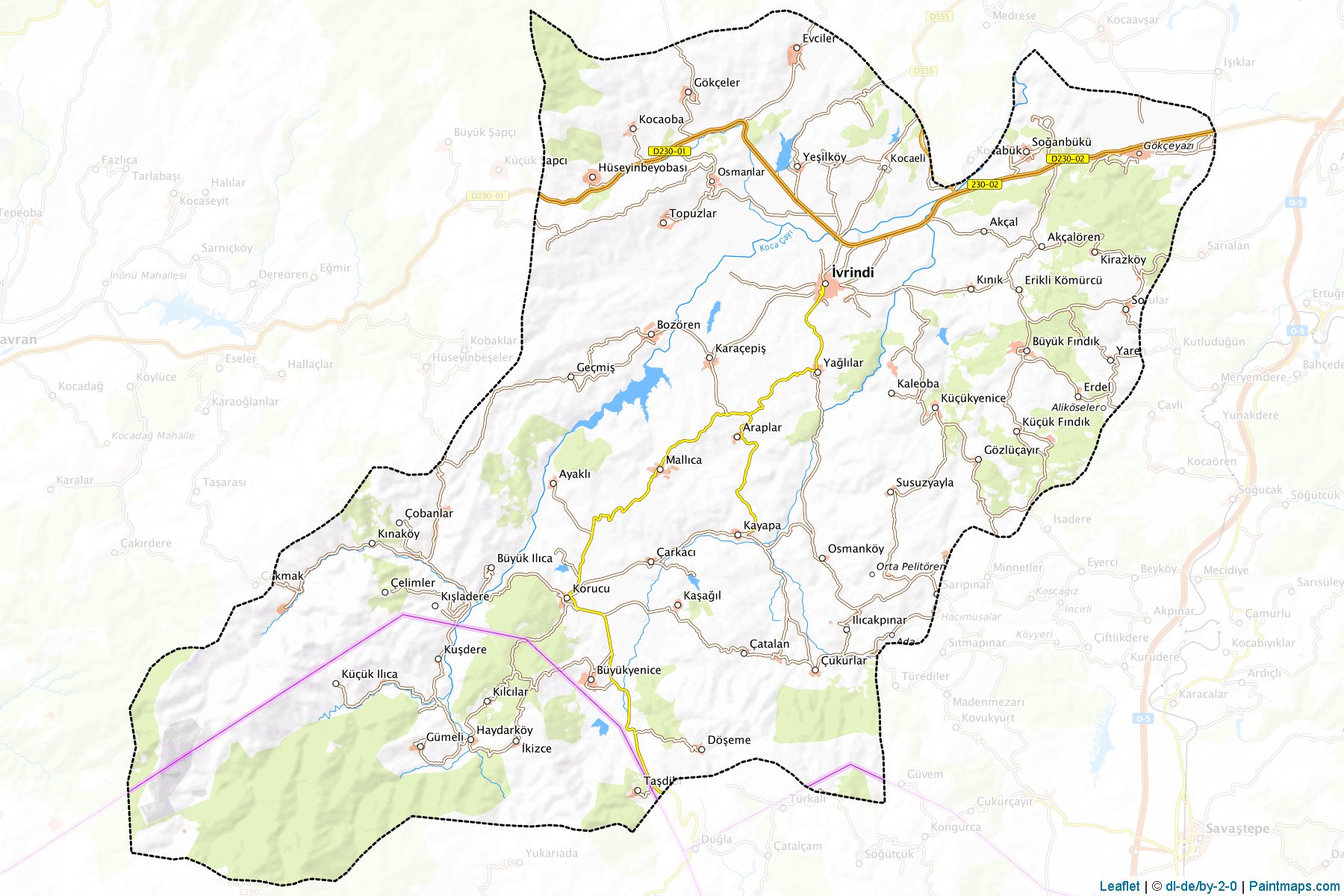 Muestras de recorte de mapas İvrindi (Balikesir)-1