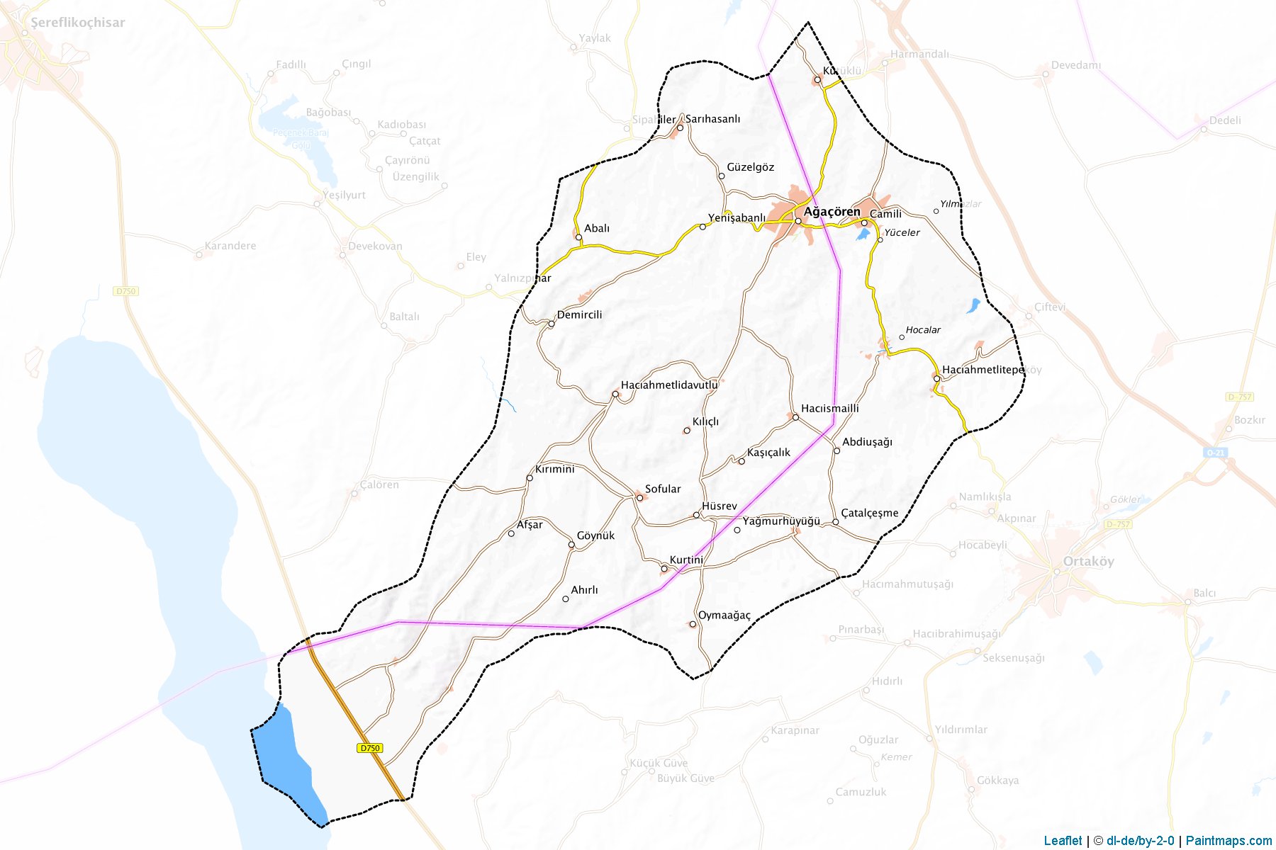 Ağaçören (Aksaray) Map Cropping Samples-1