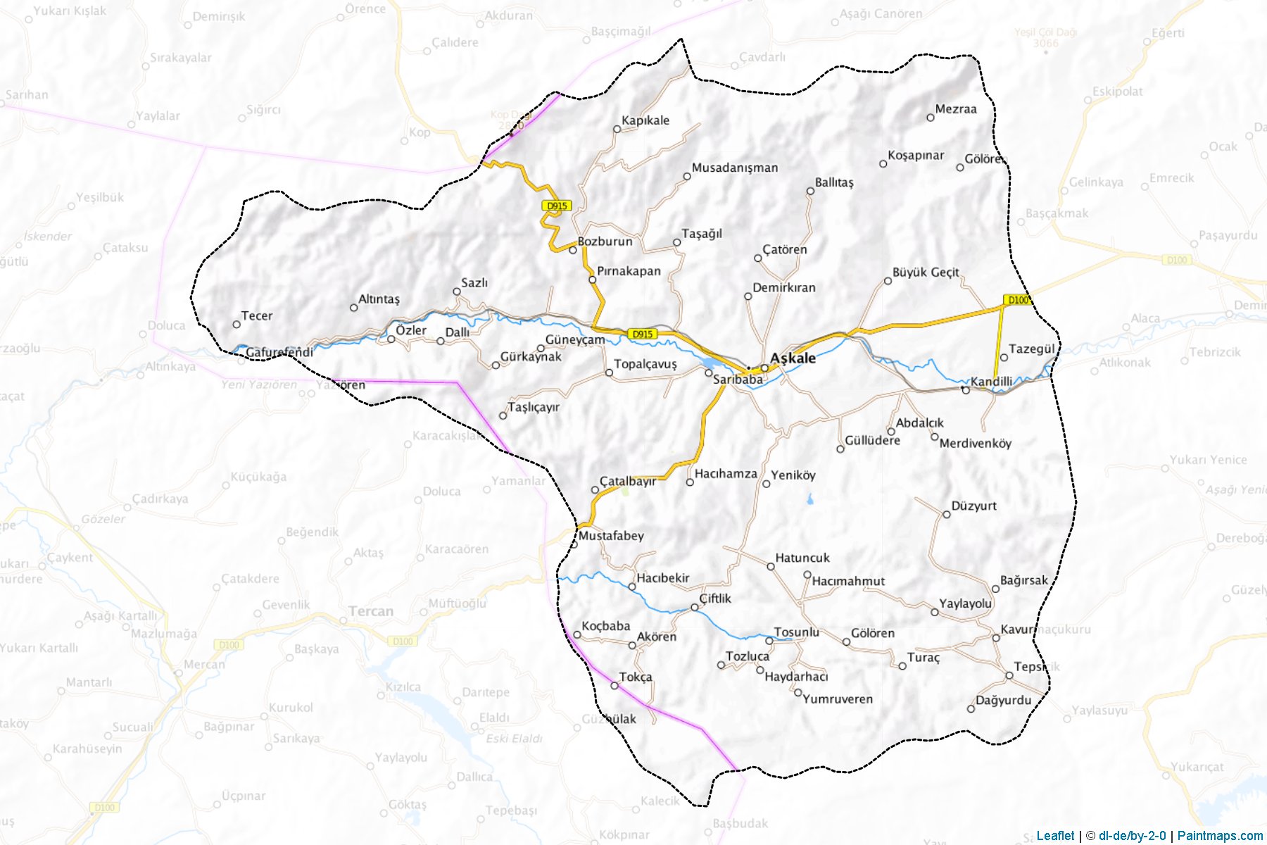 Muestras de recorte de mapas Aşkale (Erzurum)-1