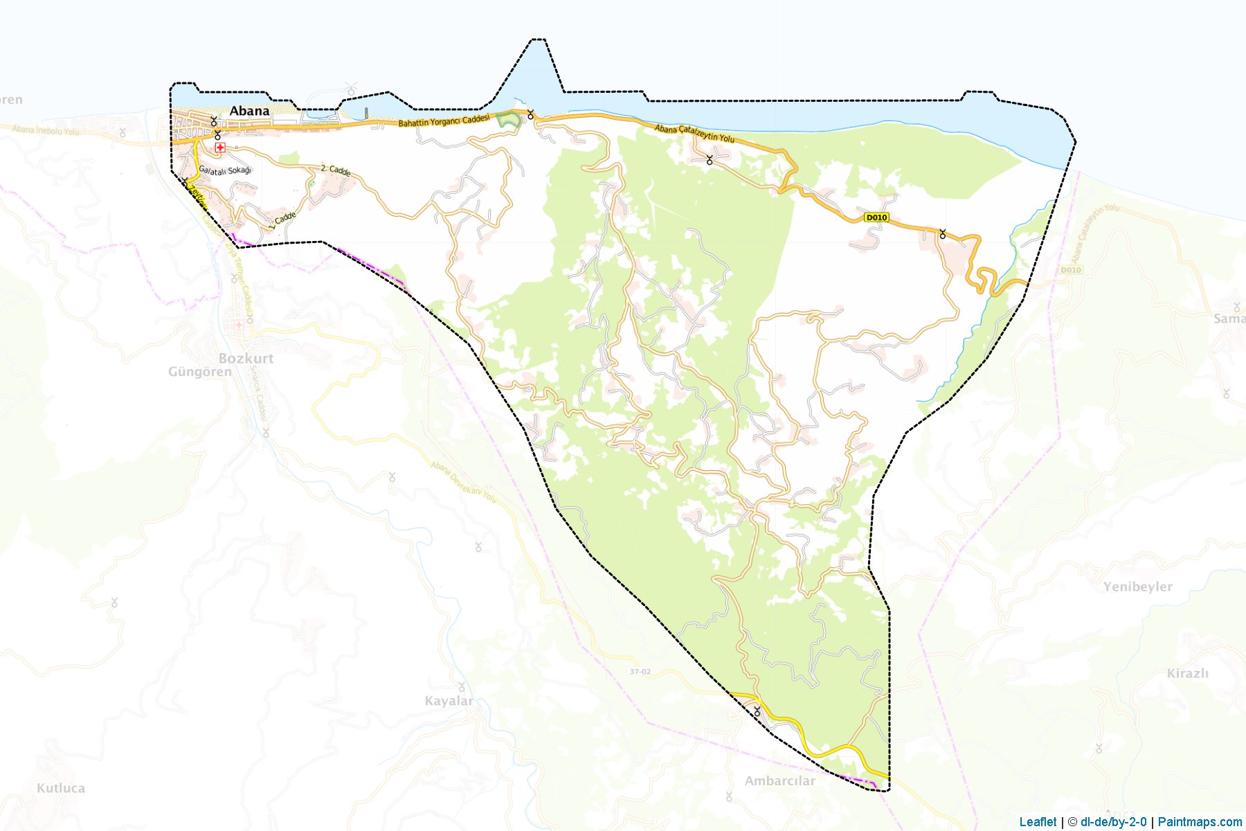 Muestras de recorte de mapas Abana (Kastamonu)-1