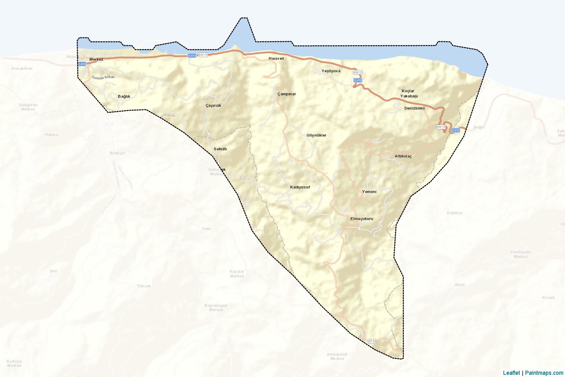 Muestras de recorte de mapas Abana (Kastamonu)-2