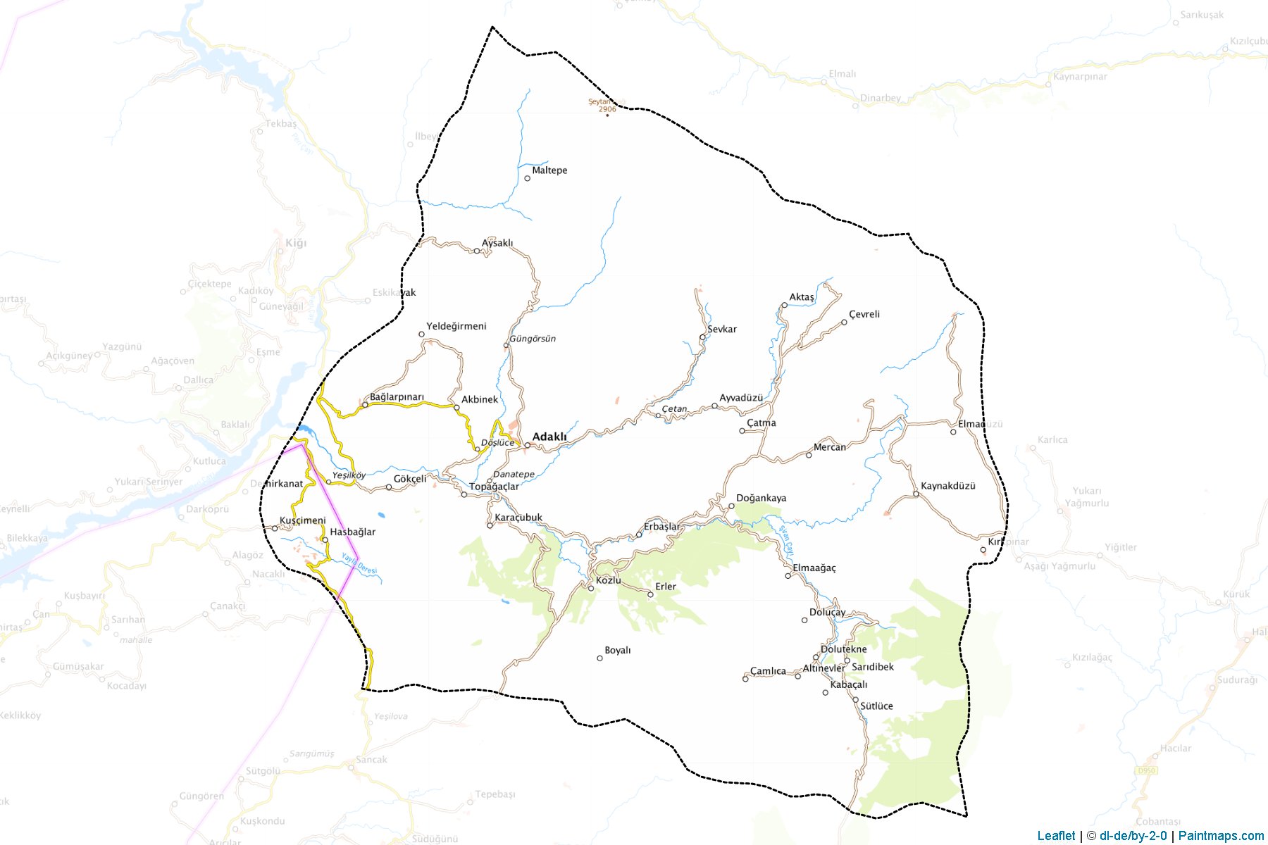 Adakli (Bingol) Map Cropping Samples-1