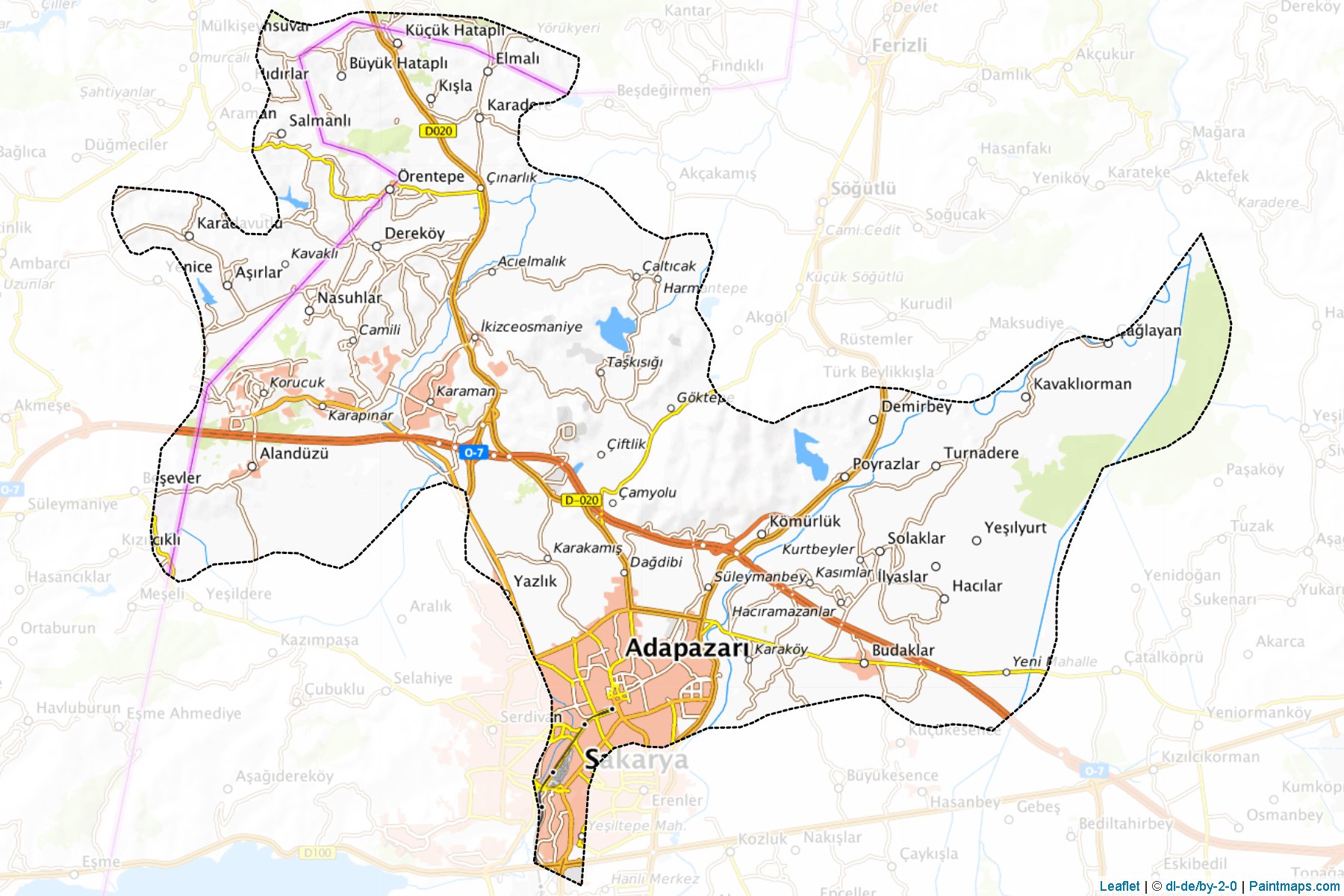 Adapazarı (Sakarya) Haritası Örnekleri-1