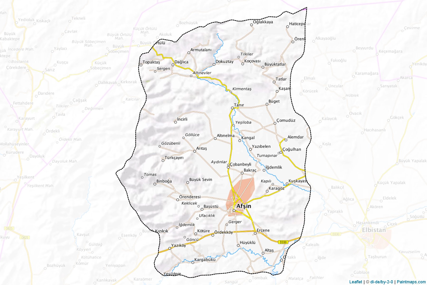 Afşin (Kahramanmaraş) Haritası Örnekleri-1