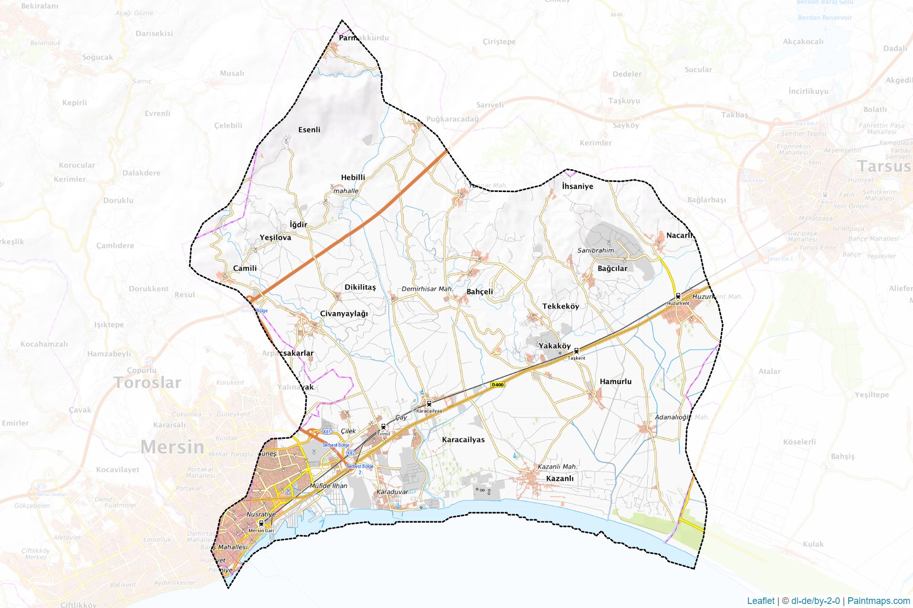 Muestras de recorte de mapas Akdeniz (Mersin)-1