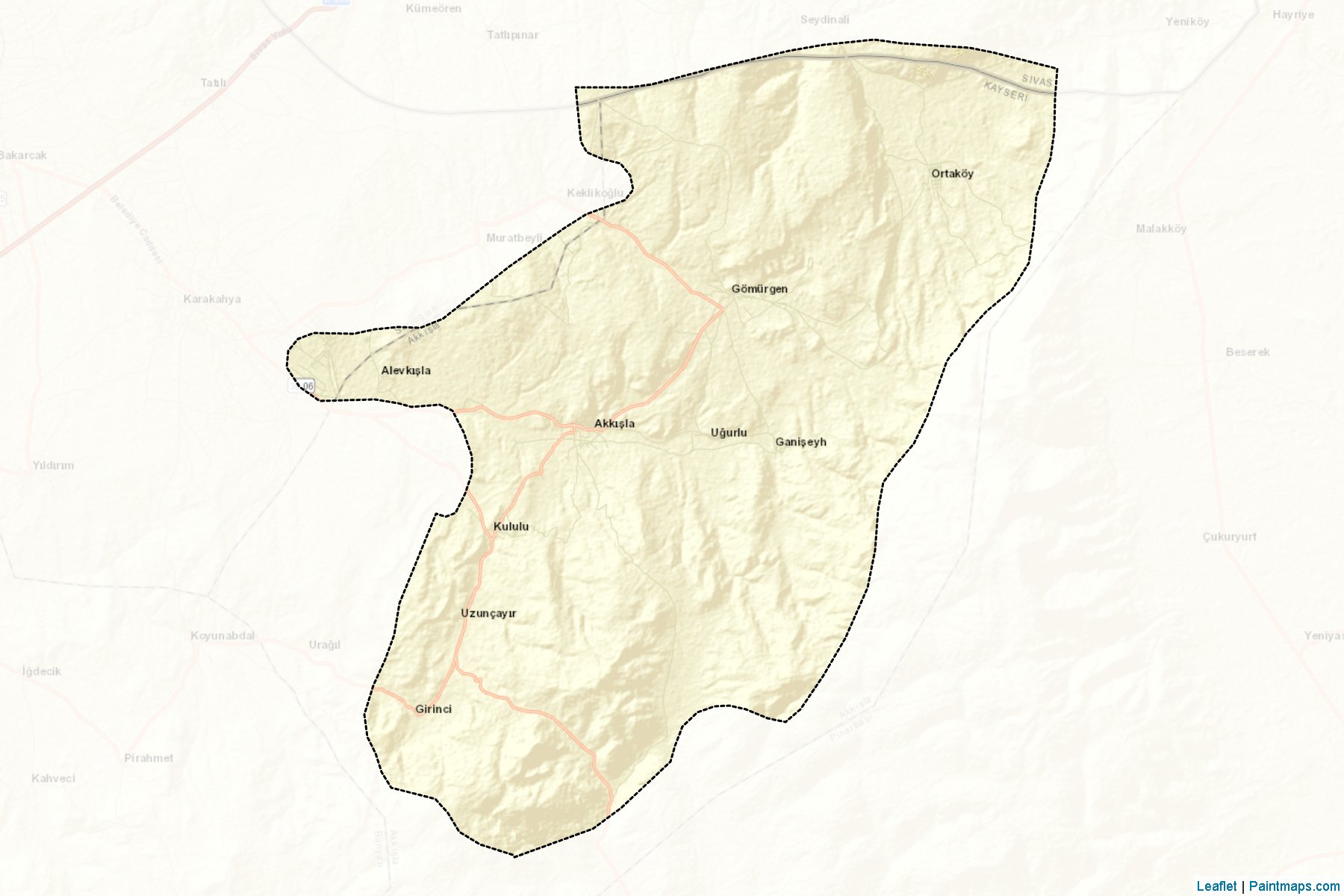 Akkışla (Kayseri) Haritası Örnekleri-2