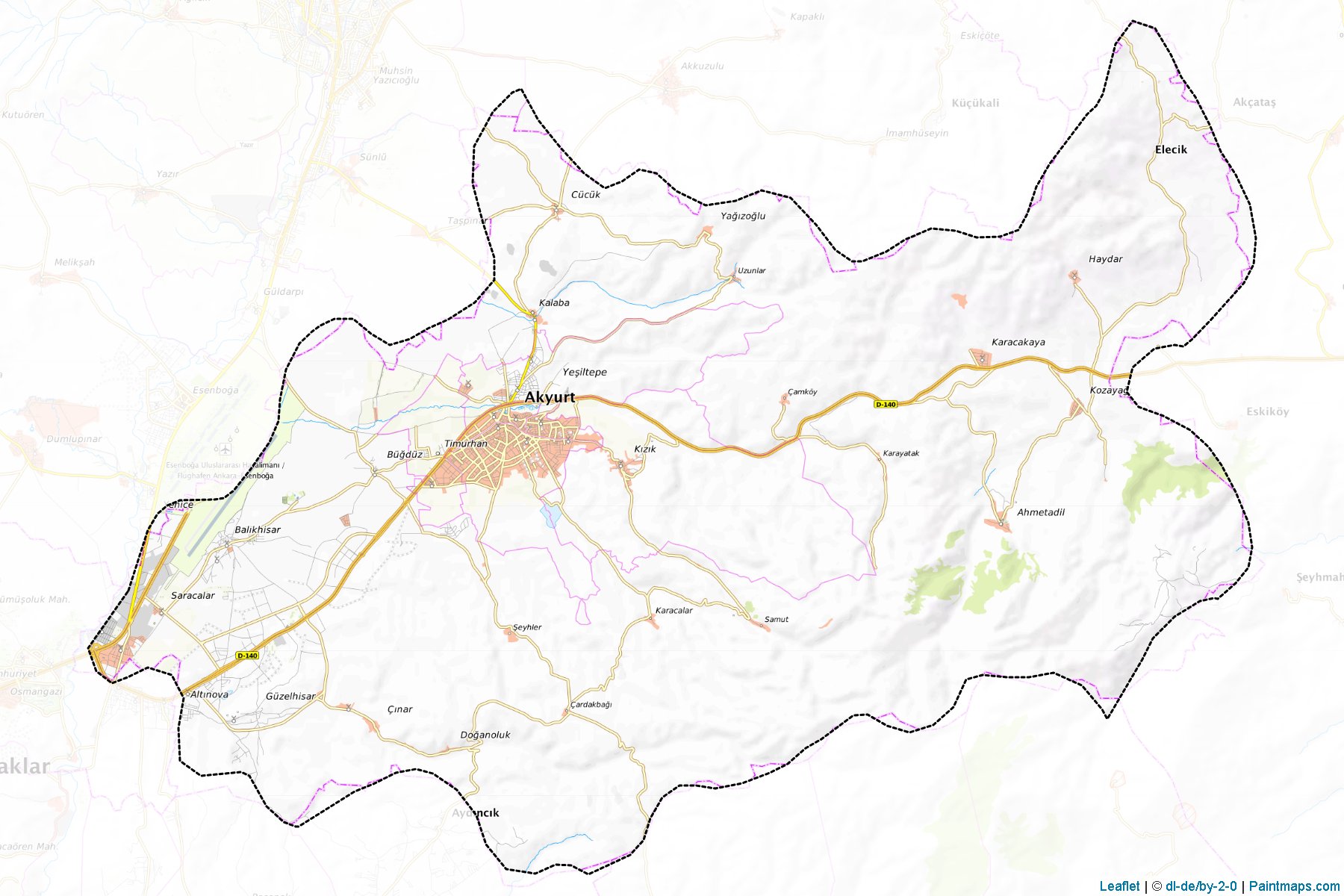 Muestras de recorte de mapas Akyurt (Ankara)-1