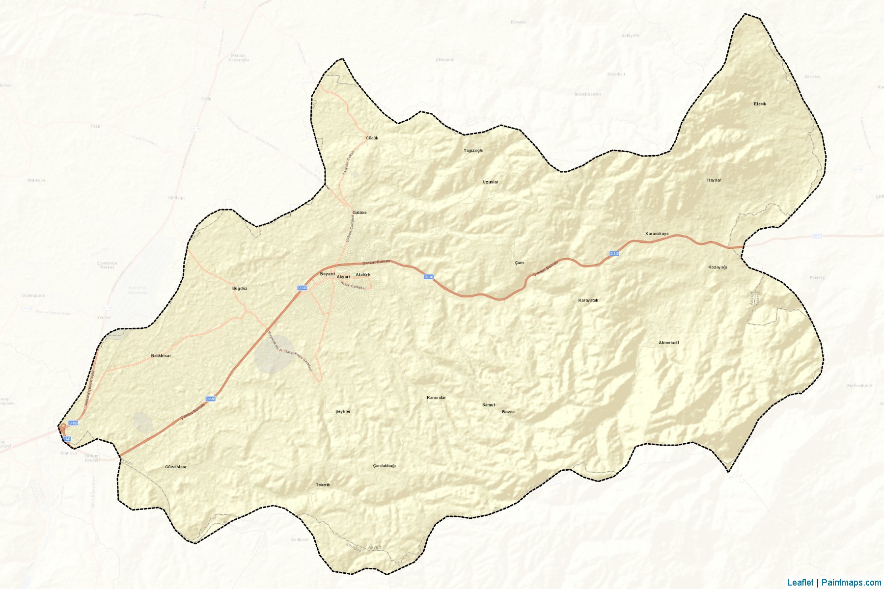 Muestras de recorte de mapas Akyurt (Ankara)-2