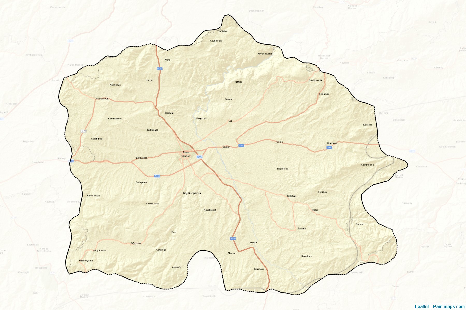 Alaca (Çorum) Haritası Örnekleri-2