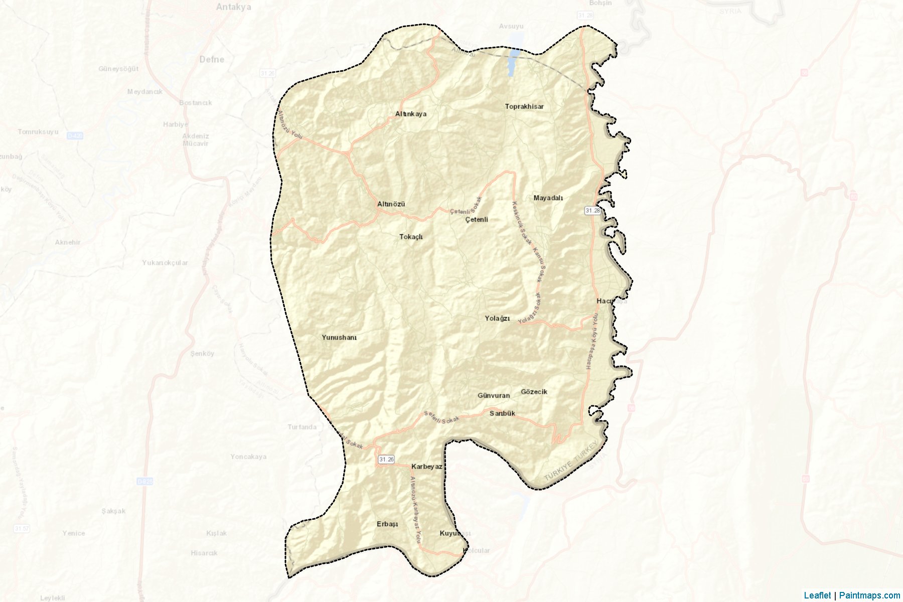 Muestras de recorte de mapas Altınözü (Hatay)-2