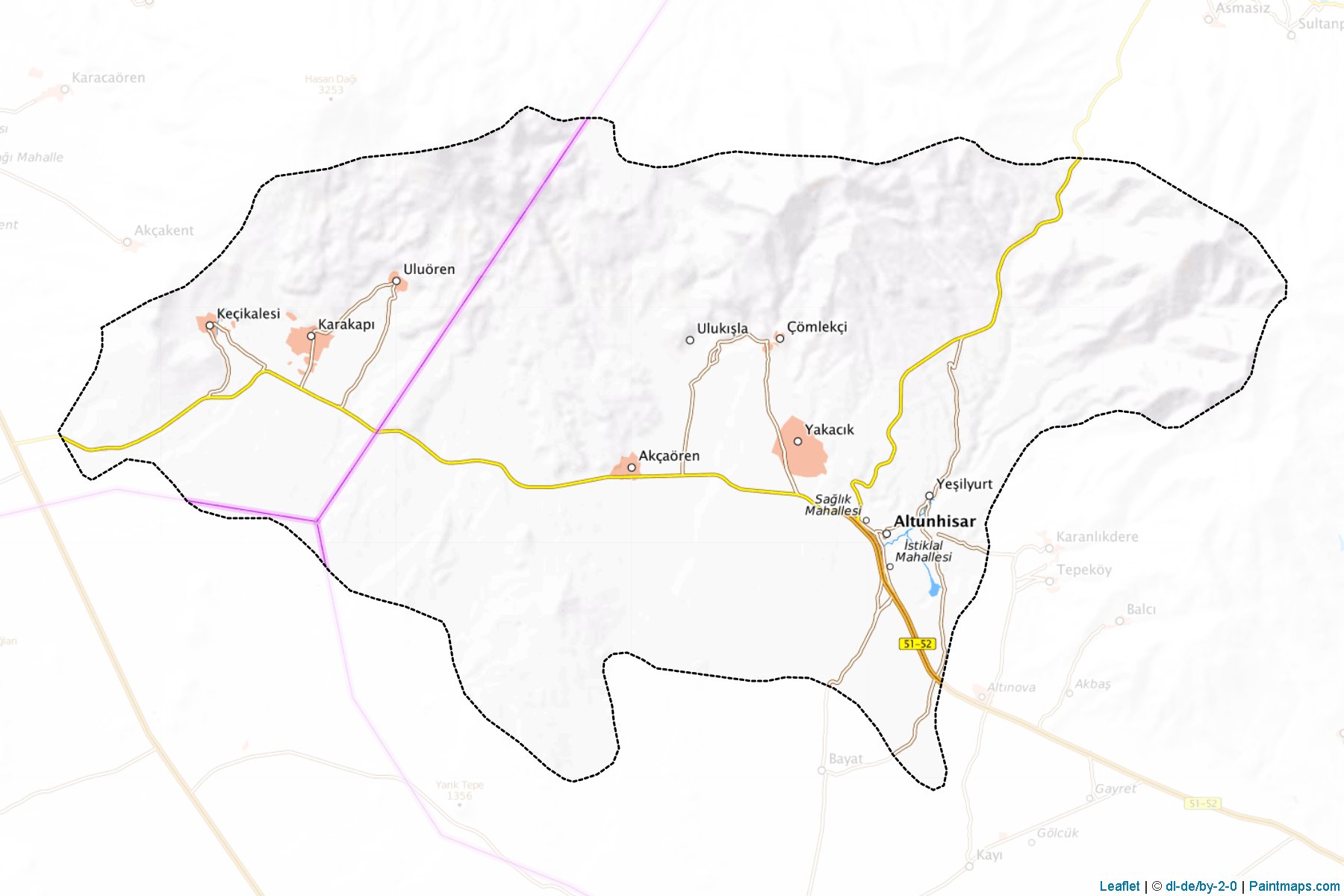 Muestras de recorte de mapas Altunhisar (Nigde)-1