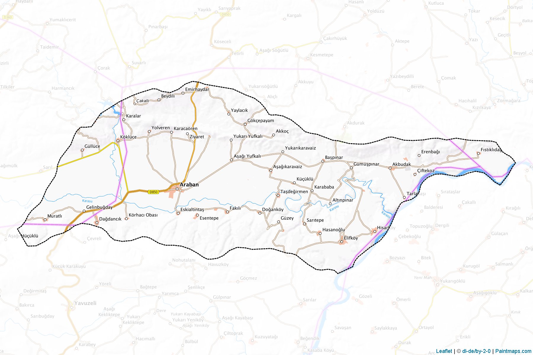 Muestras de recorte de mapas Araban (Gaziantep)-1