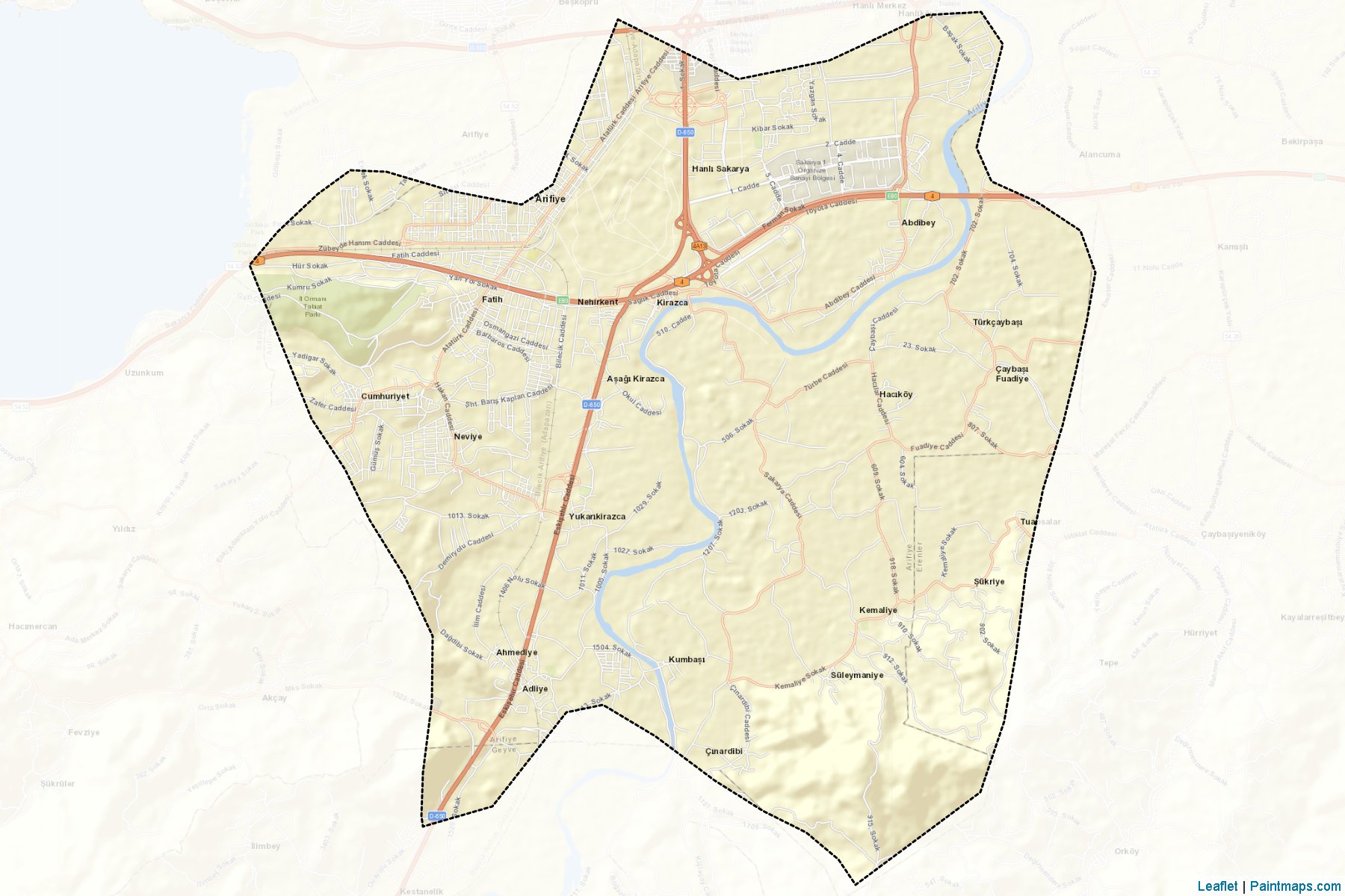 Muestras de recorte de mapas Arifiye (Sakarya)-2