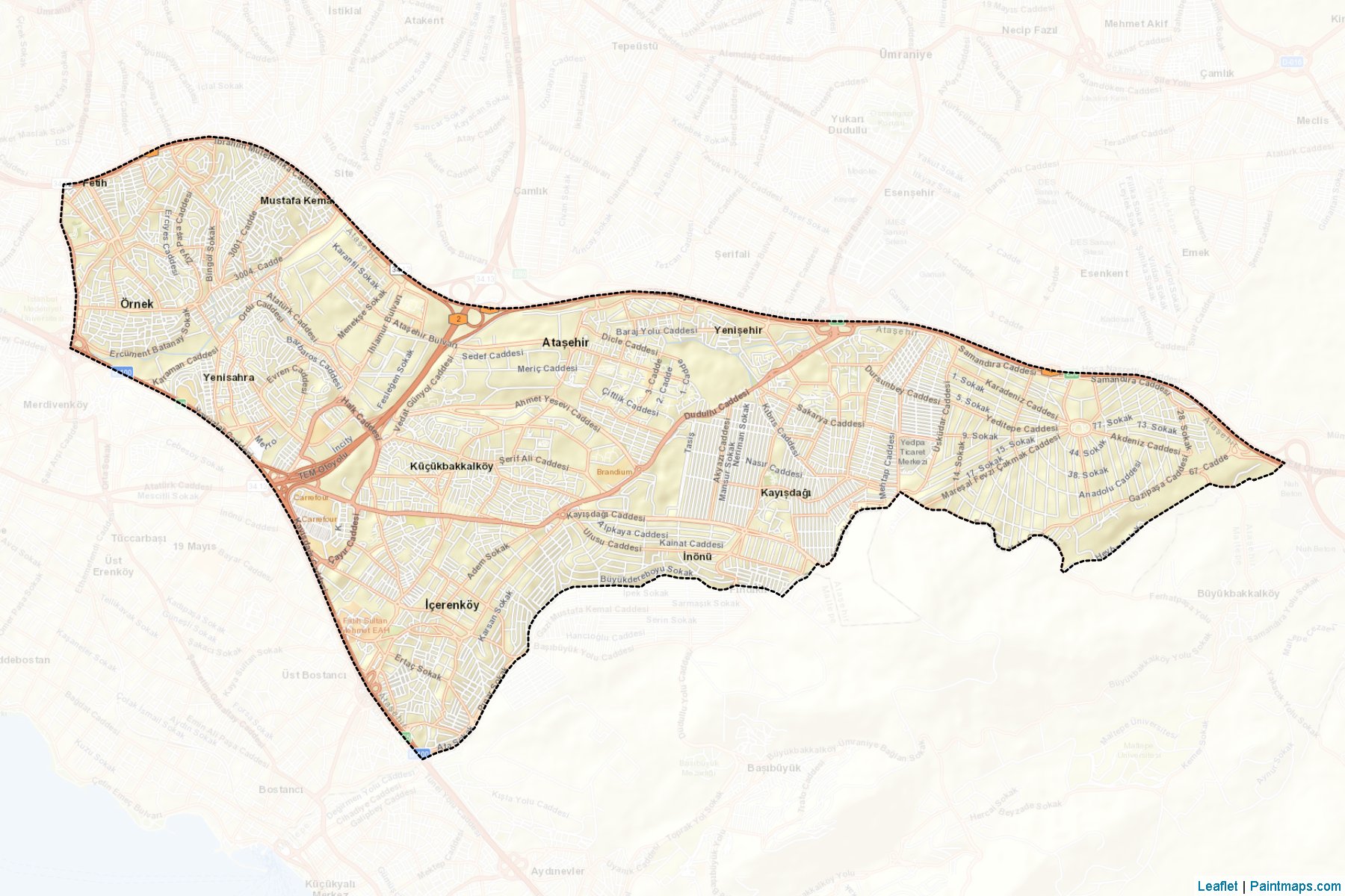 Ataşehir (İstanbul) Haritası Örnekleri-2