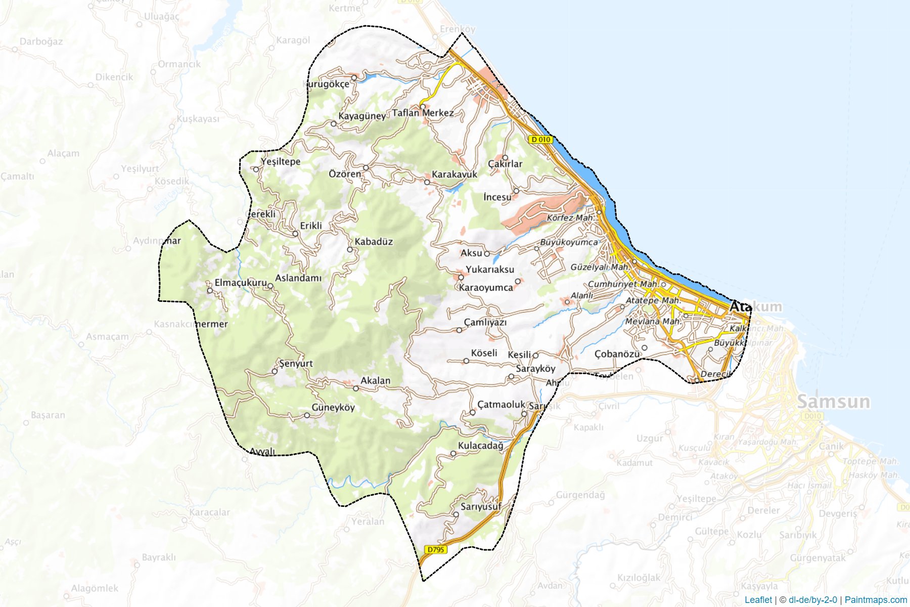 Muestras de recorte de mapas Atakum (Samsun)-1