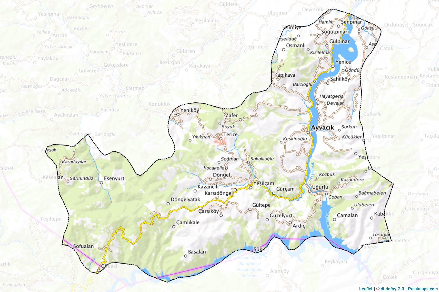 Ayvacik (Samsun) Map Cropping Samples-1