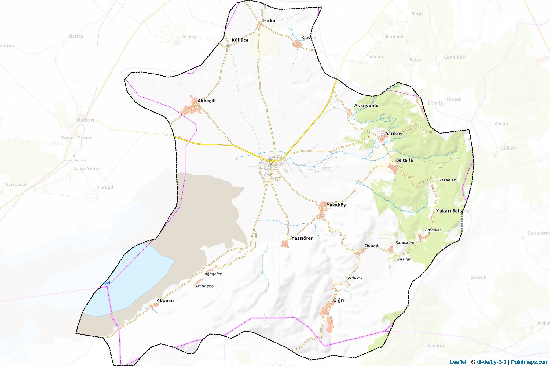 Başmakçı (Afyonkarahisar) Haritası Örnekleri-1