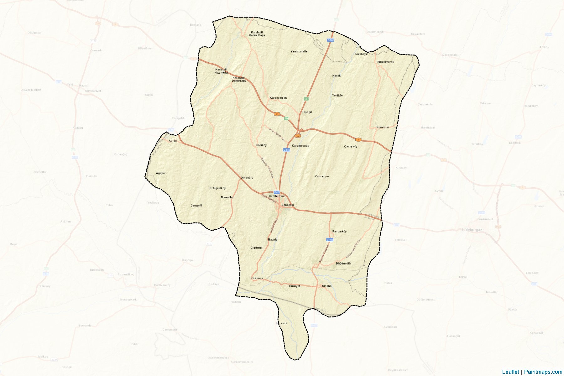 Muestras de recorte de mapas Babaeski (Kirklareli)-2