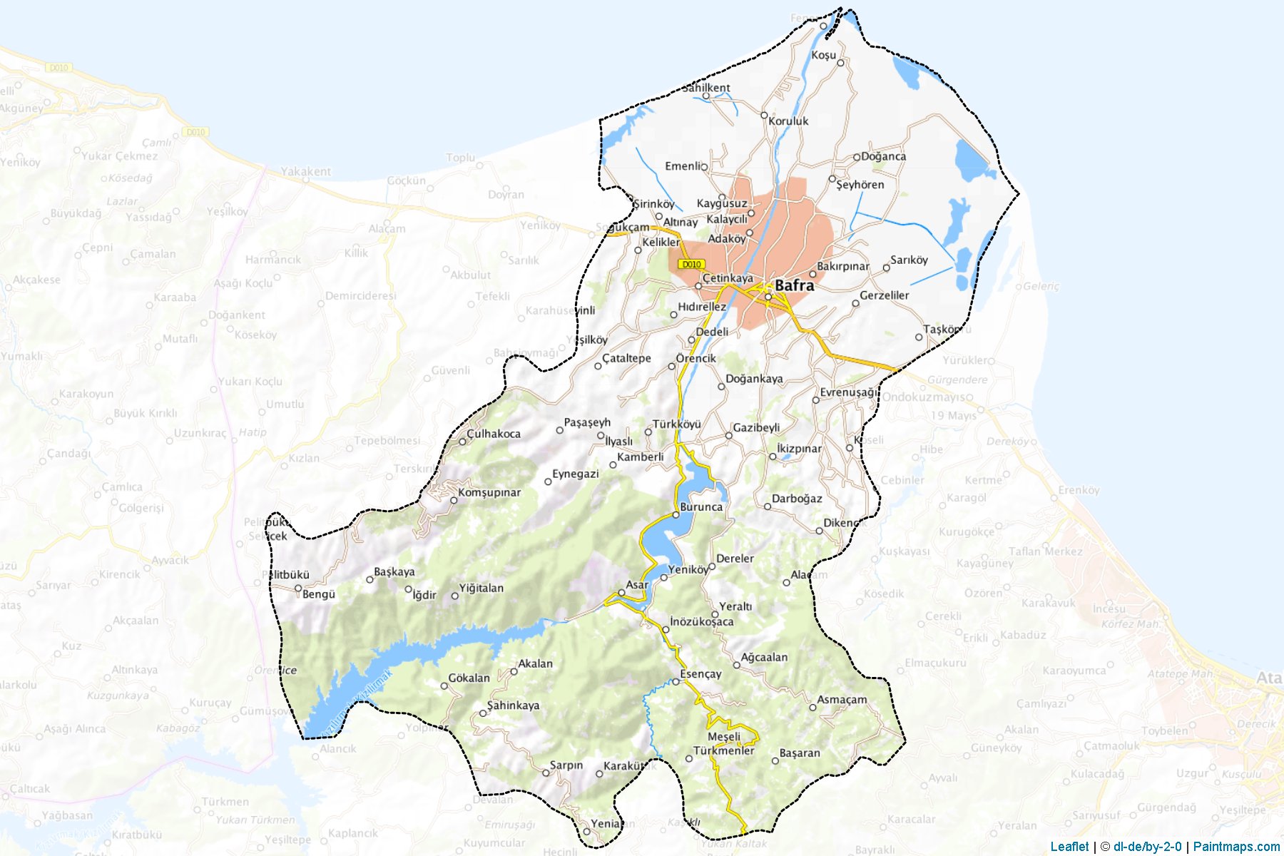 Muestras de recorte de mapas Bafra (Samsun)-1