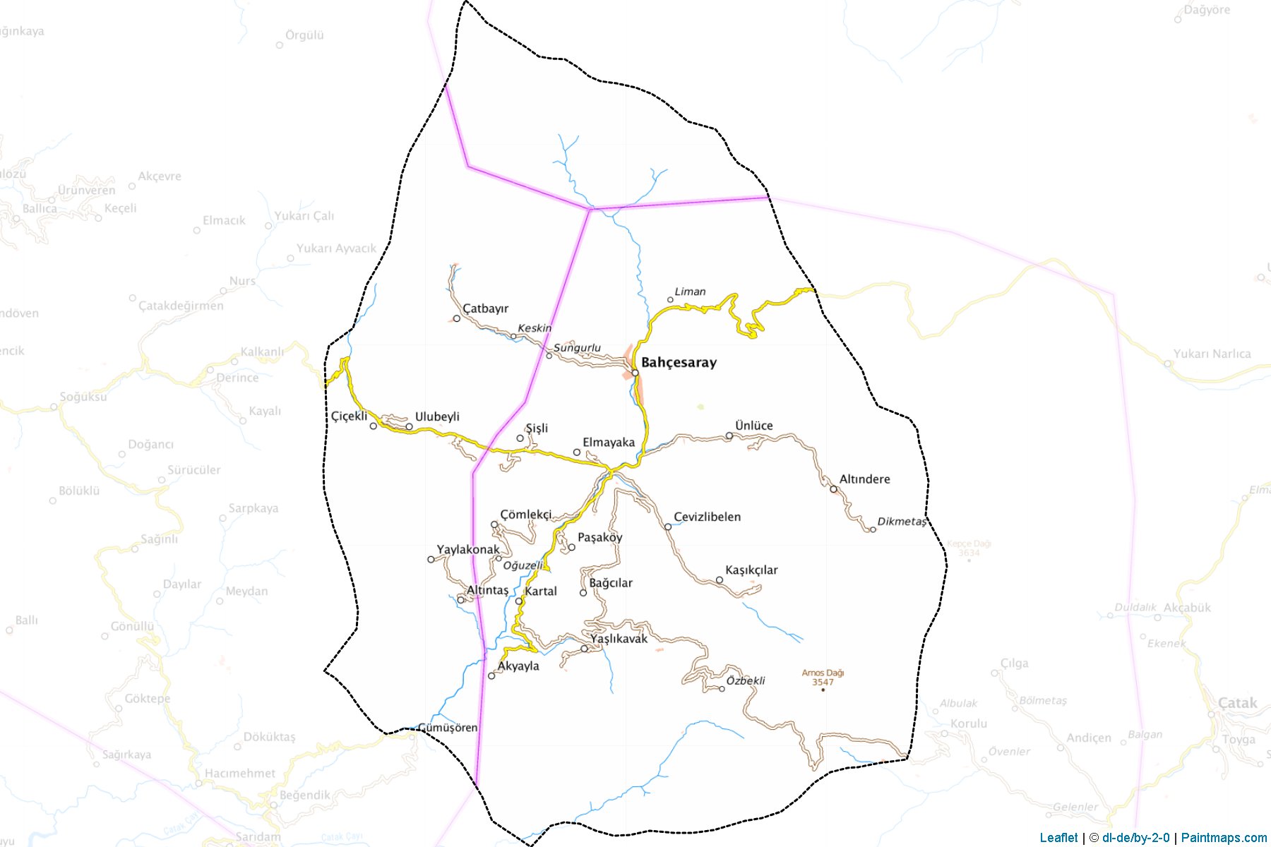 Bahçesaray (Van) Haritası Örnekleri-1