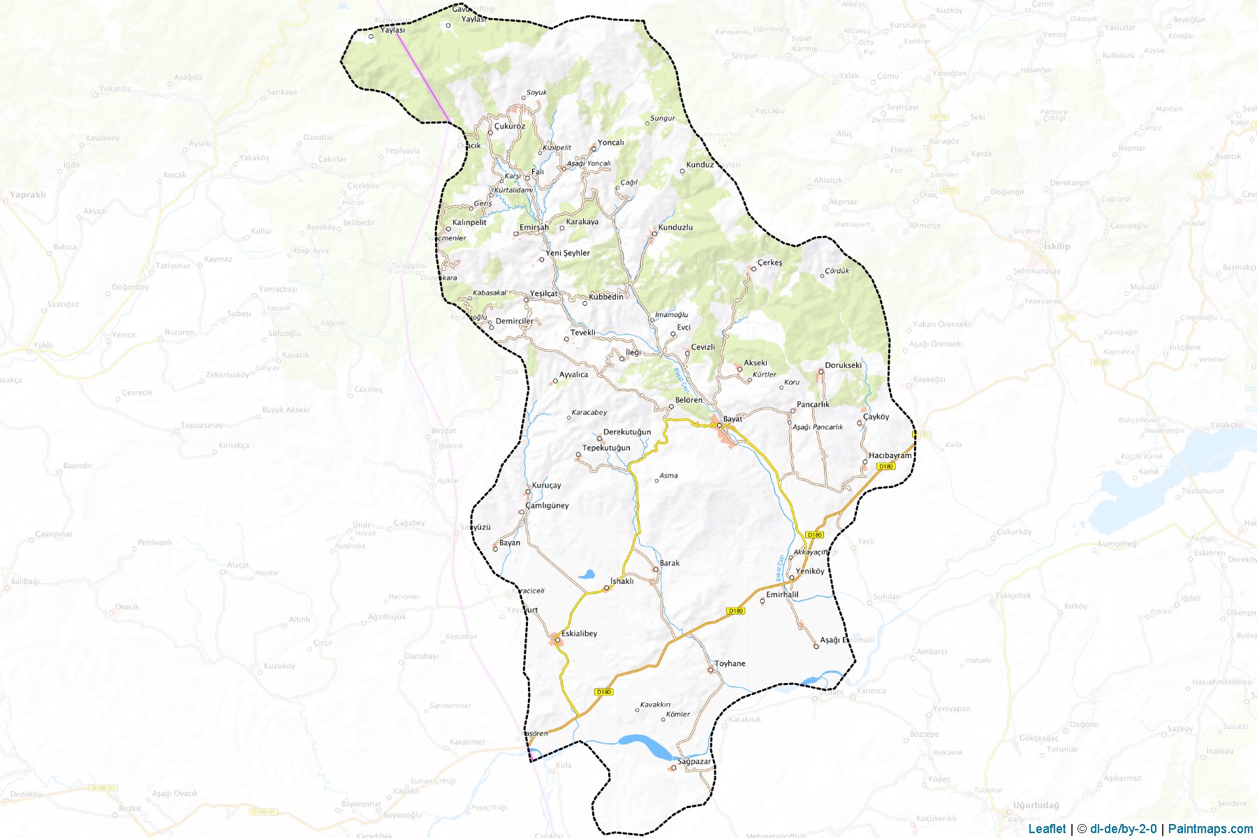 Bayat (Çorum) Haritası Örnekleri-1